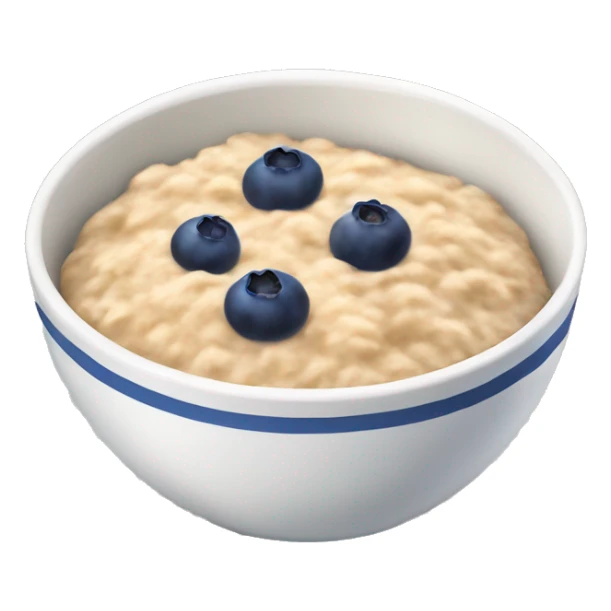 Bowl of oatmeal with blueberries  sticker