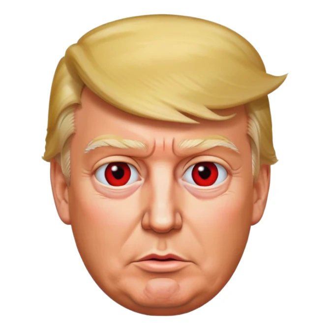 Donald Trump with a Red Ear sticker