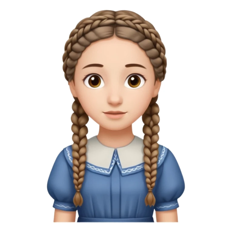 young modest jewish girl braids no headband sticker