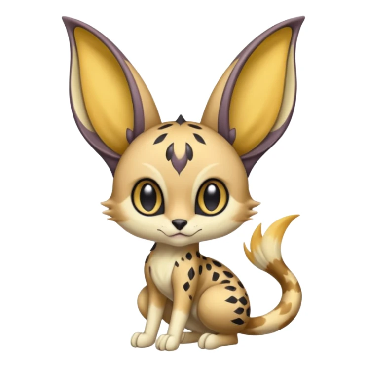 Big-eared Batty Meloetta-Serval-Cresselia-Palkia-Stitch-Fakémon-creature-hybrid sticker