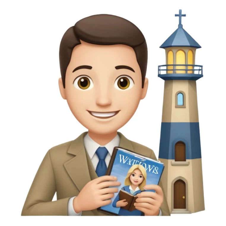 Testemunha de jeová com revista sem a torre de vigia sticker