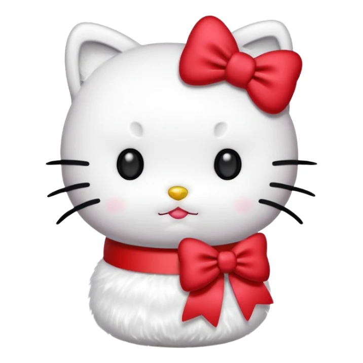 Fait un emoji comme hello kitty à la perfection en dessin normal sans 3d juste la tête  sticker