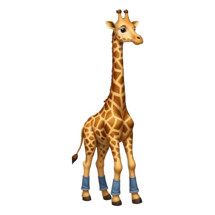 anthropomorphised giraffe wearing jeans and a t-shirt, walking upright sticker