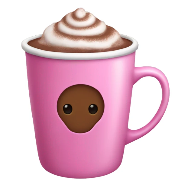 pink cup of hot chocolate  sticker