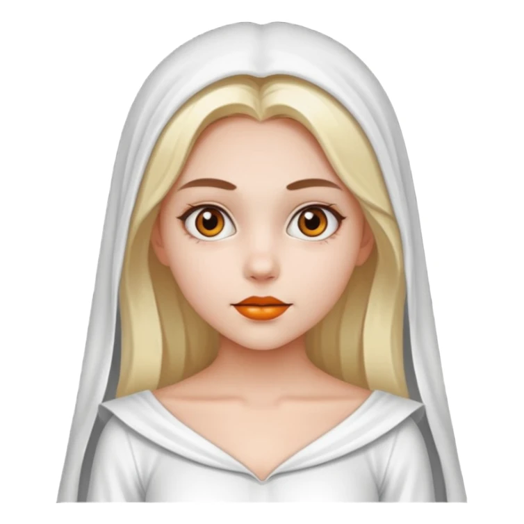 girl with Halloween white costumes sticker