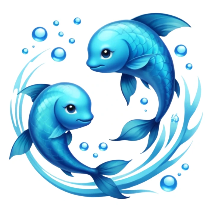 The zodiac symbol Pisces 00d9ff color sticker
