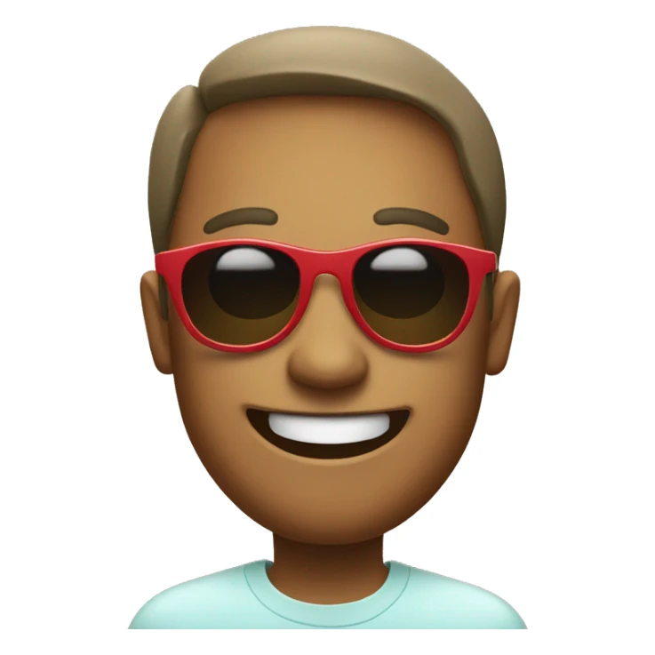 A two colored pill wearing sunglasses and smiling  sticker