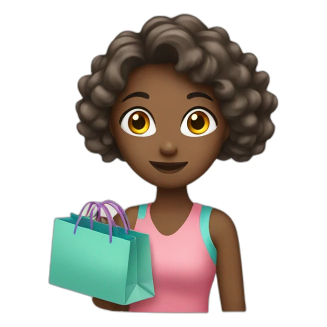 Girl shopping online sticker