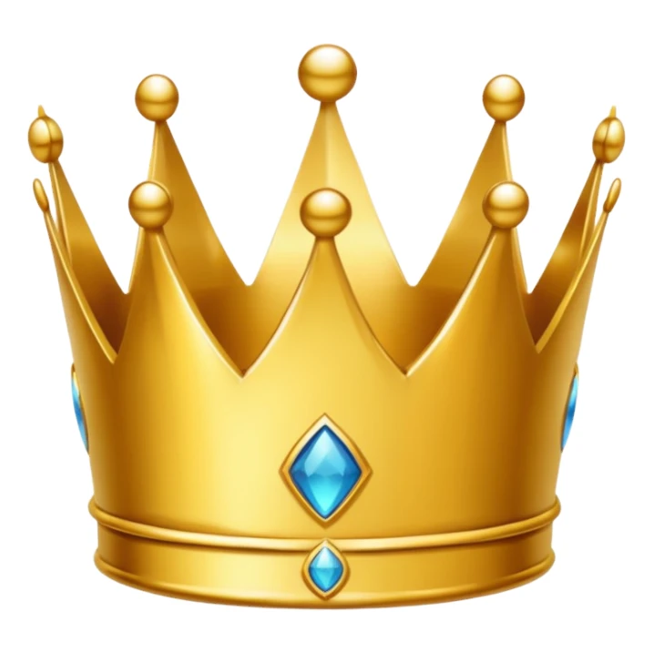 create a crown cartoony without details or anything make it tiny as a real emoji sticker