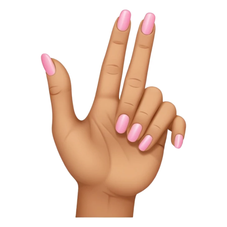 Extend your thumb, index finger, and middle finger straight out, tuck your ring finger and pinkie down  sticker