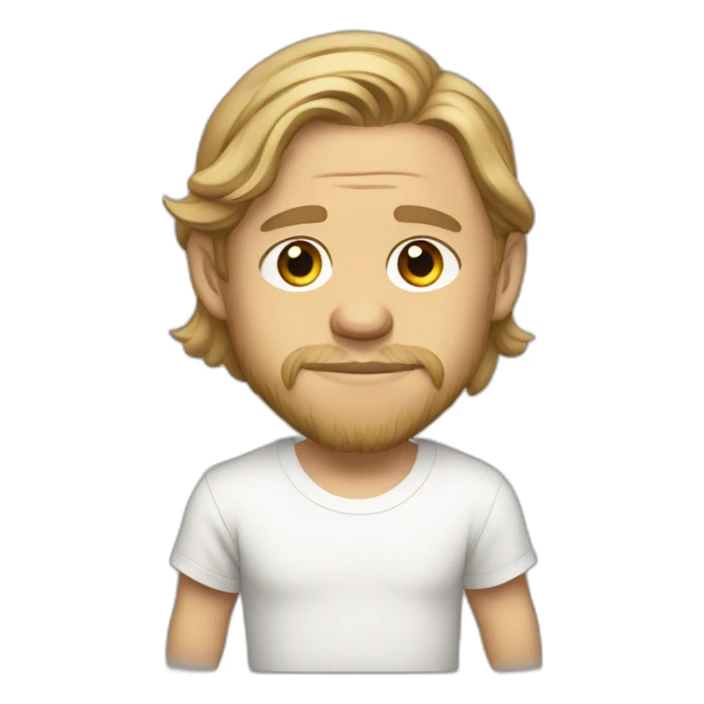 charlie hunnam cartoon wearing shirt sticker