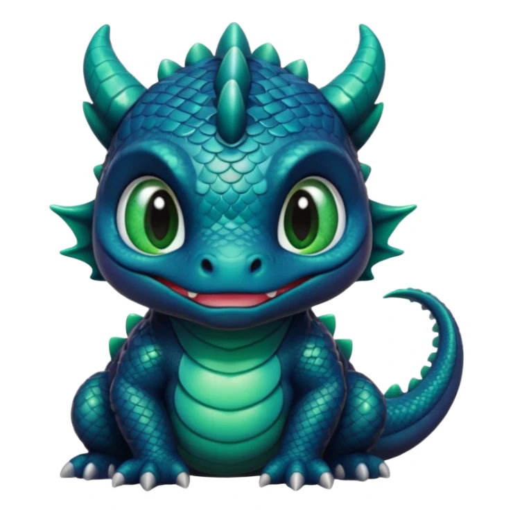 fat choncc baby black dragon sticker