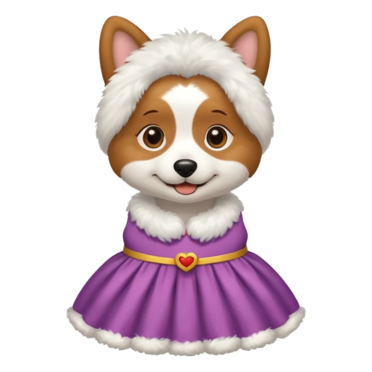 dog in a dress sticker