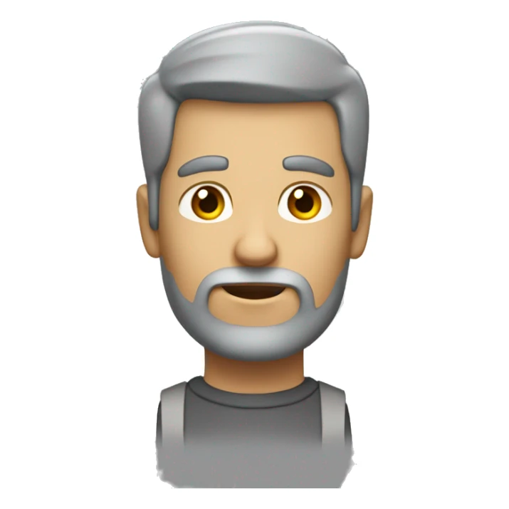 Birthday Boy Blam is a short male humanoid with a gray rectangular prism for a head and a darker gray cylinder shaped body.  sticker