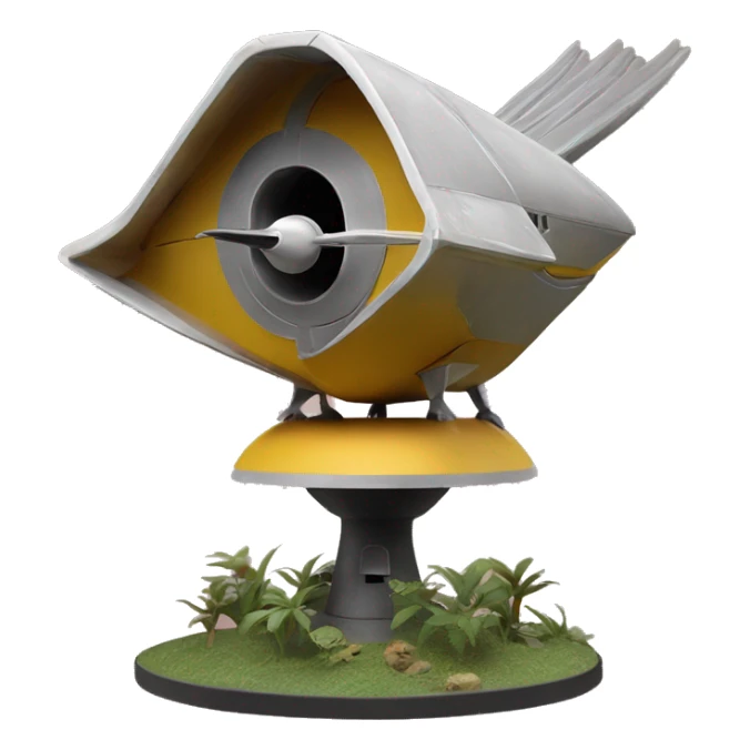 Naboo Starship spacecraft bird’s birdhouse diorama  sticker
