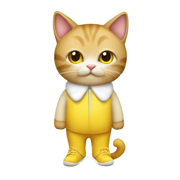 cat wearing banana shoes sticker