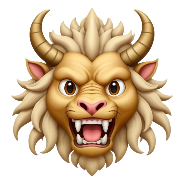 brainrot beast inspired by Italian and Indonesian motifs, exaggerated energetic features, touch of royal flair sticker