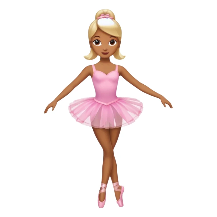 brown skin blonde barbie ballerina  sticker