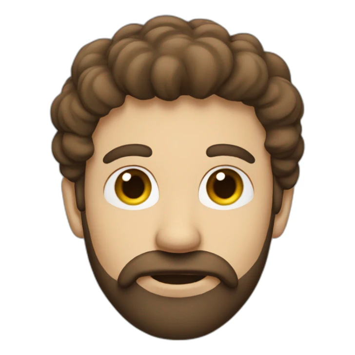 A Man with brown hair a Beard and a cloud in front of his face sticker