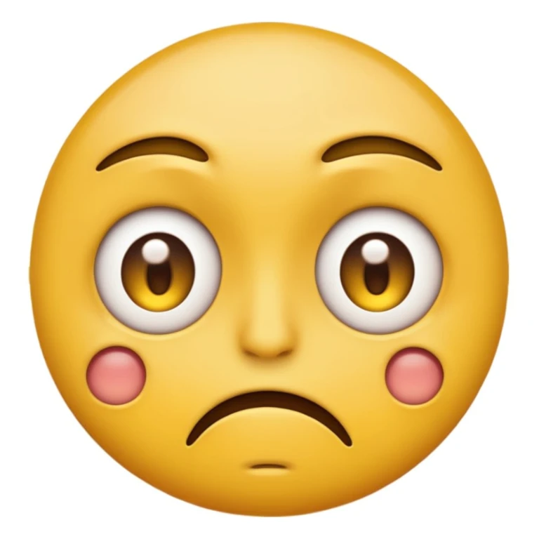 yellow emoji face but disgusted and eyes open sticker