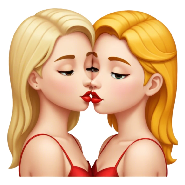 2 girls kissing sticker