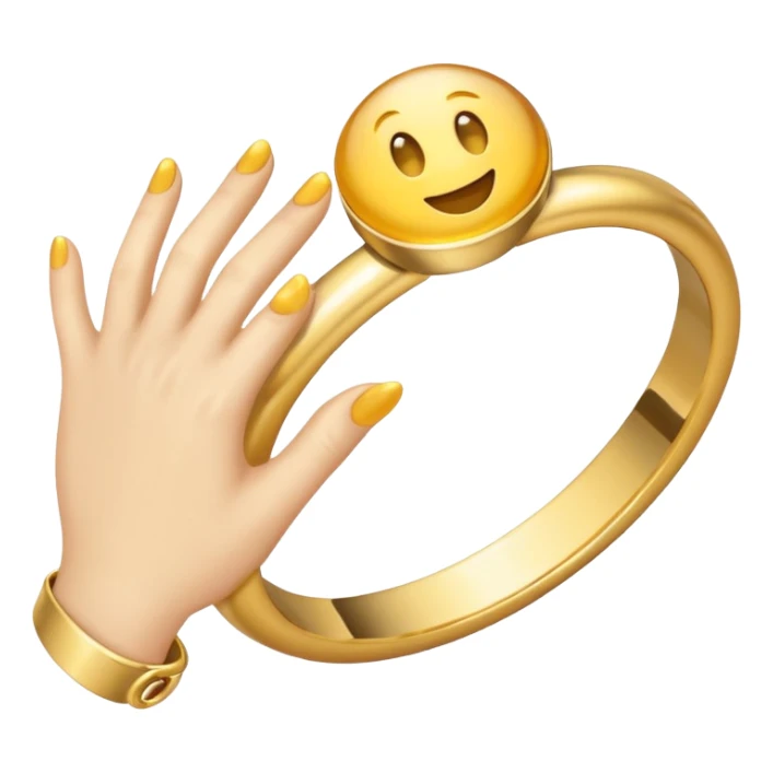 A emoji with ring out and hand going in and out sticker