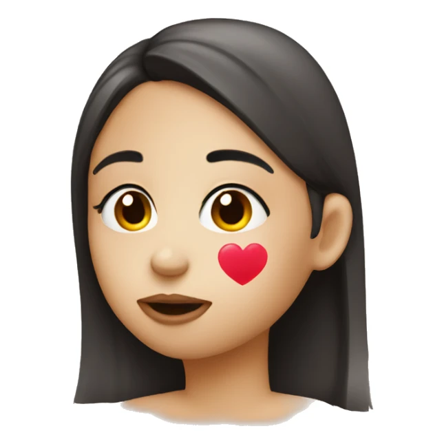 Girl sending a kiss  sticker