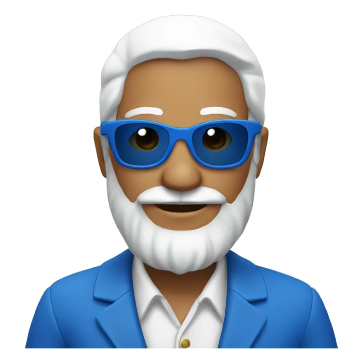 Santa Claus in a blue suit with sunglasses  sticker