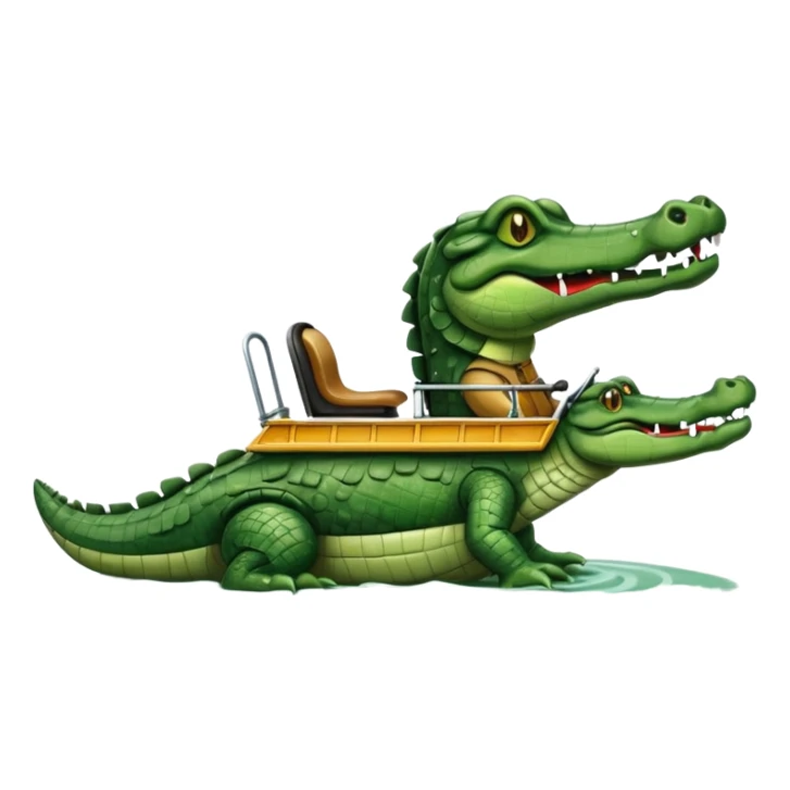 An alligator riding an airboat sticker