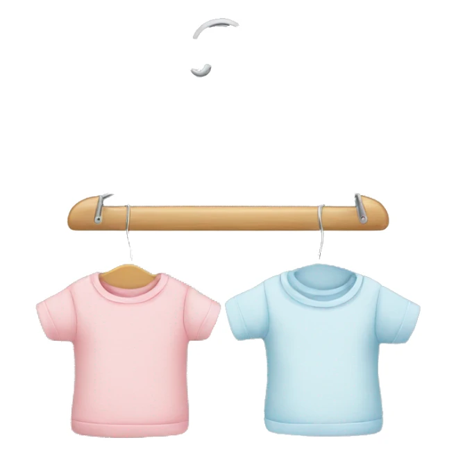 Baby clothes in hangers sticker