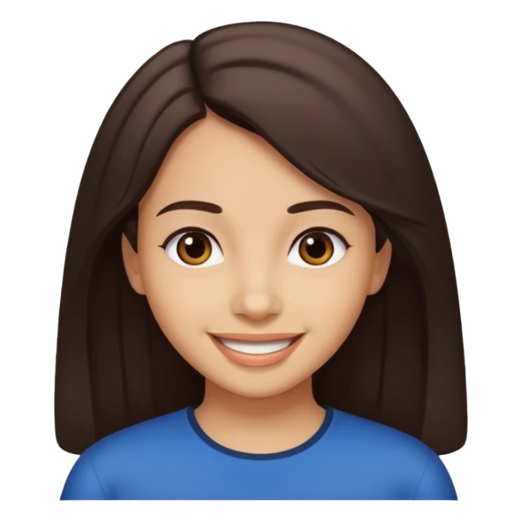 A dark brown-haired girl saying Maşallah sticker