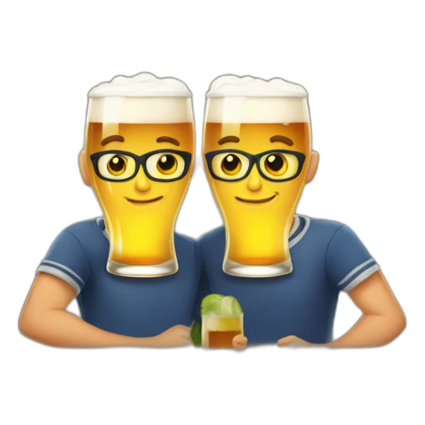 Carl and Karl white twins  drink beer sticker