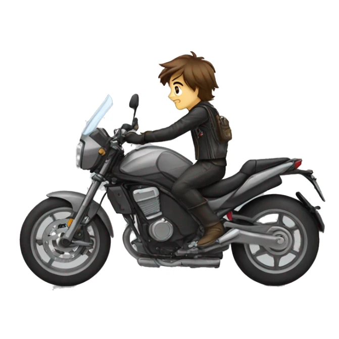 motorbisiklet süren anime kızı sticker