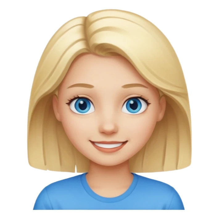 Aesthetic blonde Beautiful girl Cool smile sticker