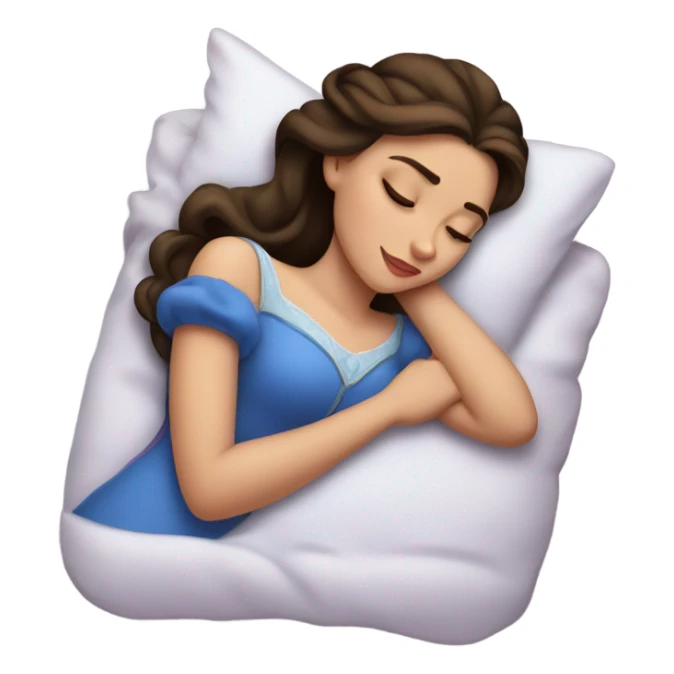 Sleeping brunette beauty Disney sticker