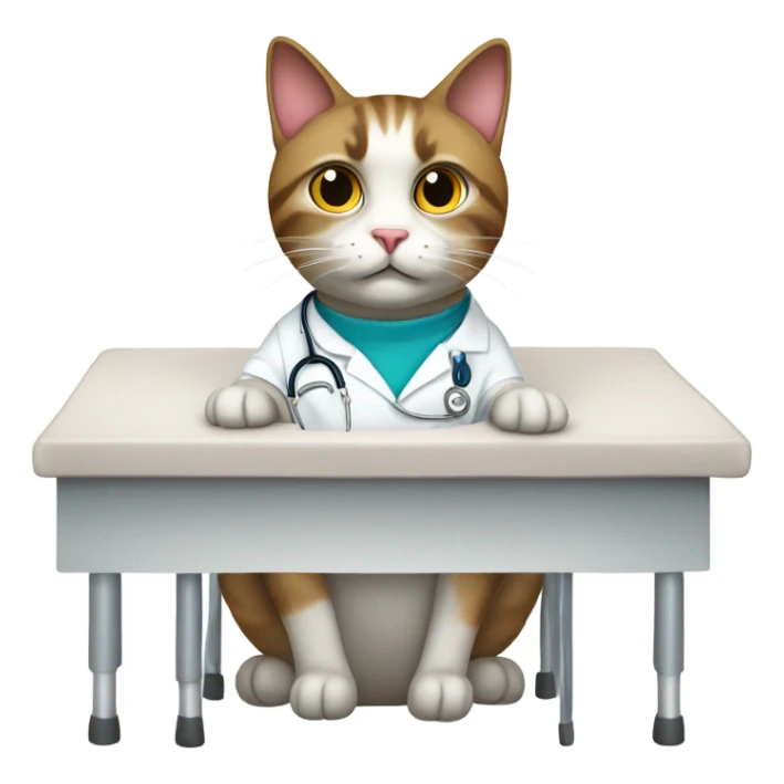 Cat at the hospital  sticker