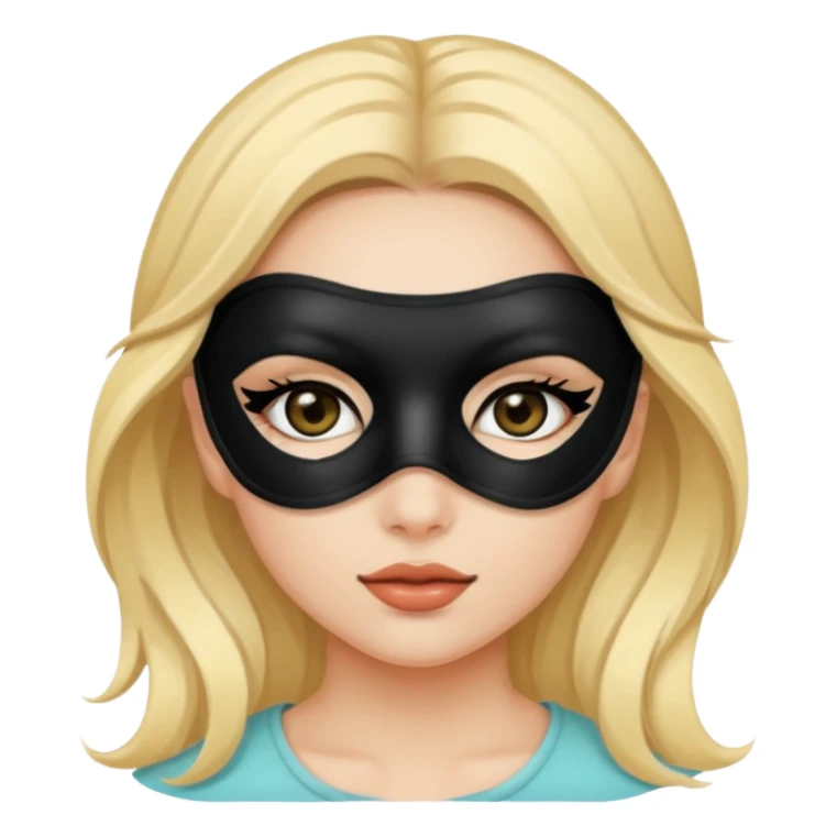 black eye mask with girl sticker