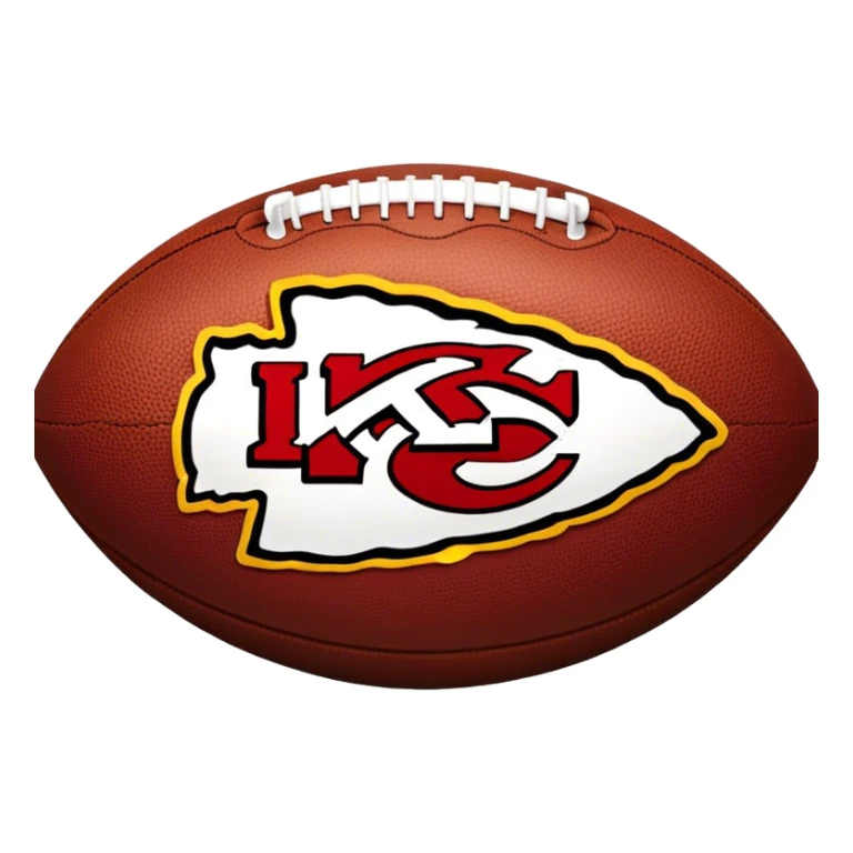 Chiefs logo football sticker