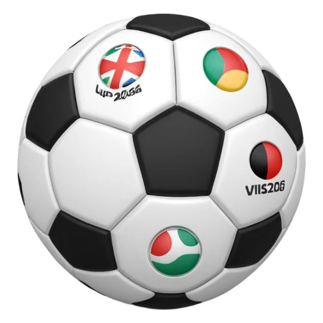 2026 world cup 3d football png sticker