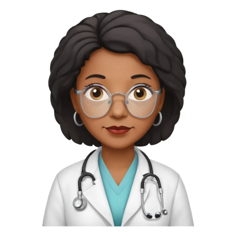 older black female physician sticker