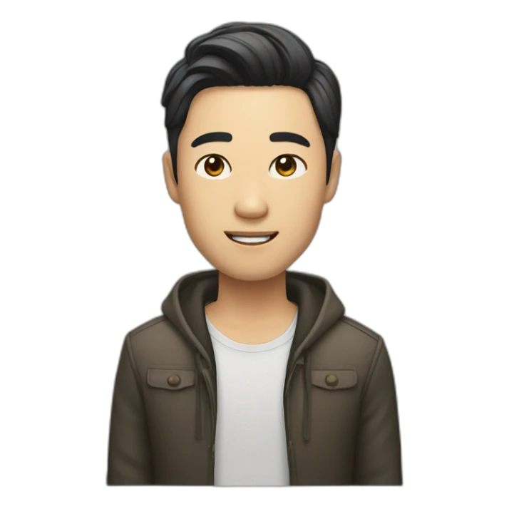 handsome chinese man sticker