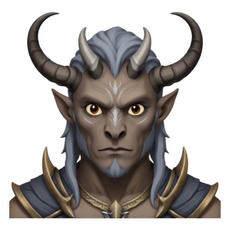 ESO male daedra, gray skin small horns sticker