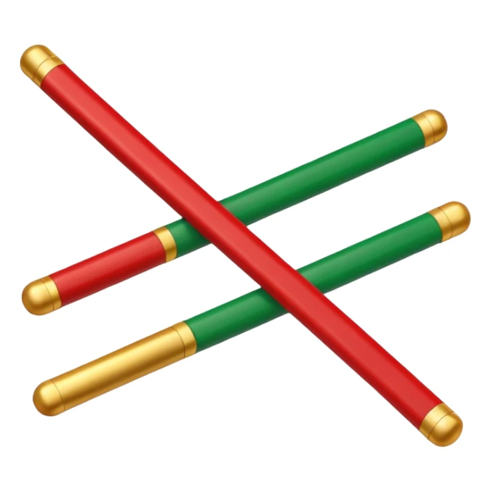 really short heavy sticks with bisel endings christmas color sticker