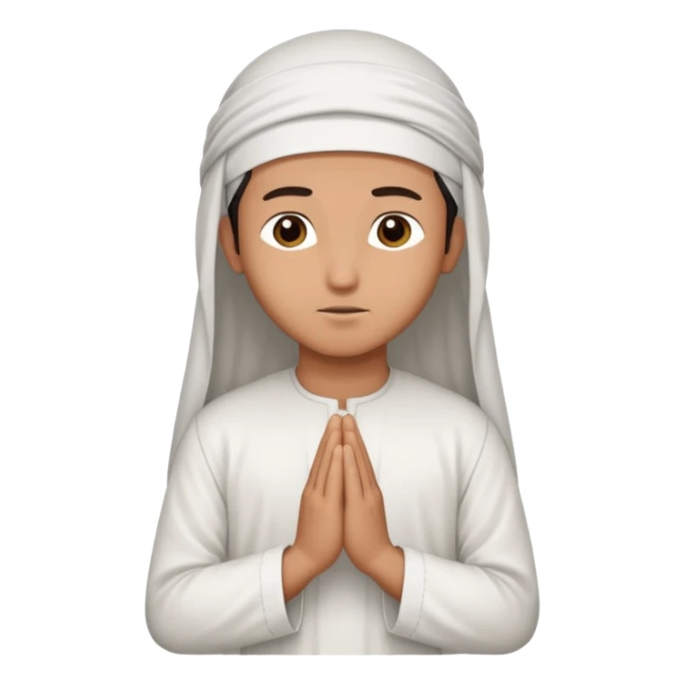 Make a person praying in Islam religion make it face sideways sticker