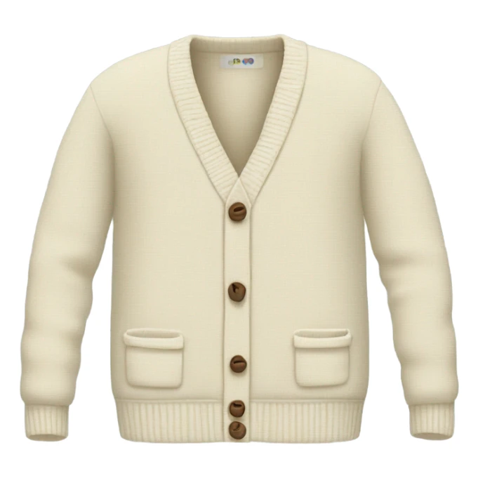 cream cardigan sticker