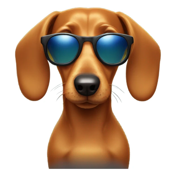 Wiener dog wearing sunglasses  sticker