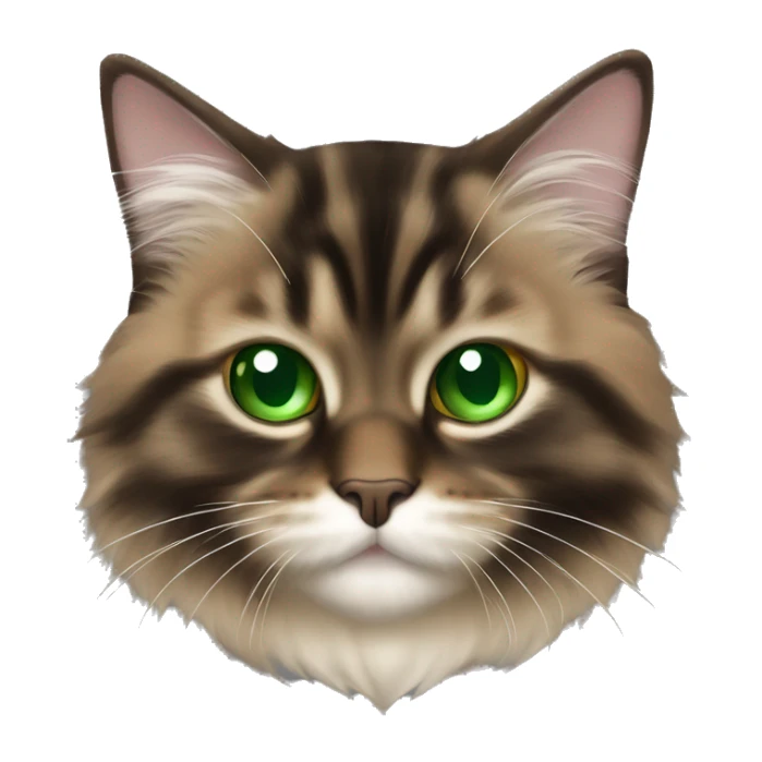 Brown and black Siberian cat with green eyes dressed as obi wan kenobi sticker