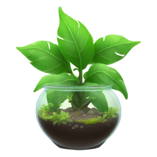 Some-shaped plant terrarium  sticker