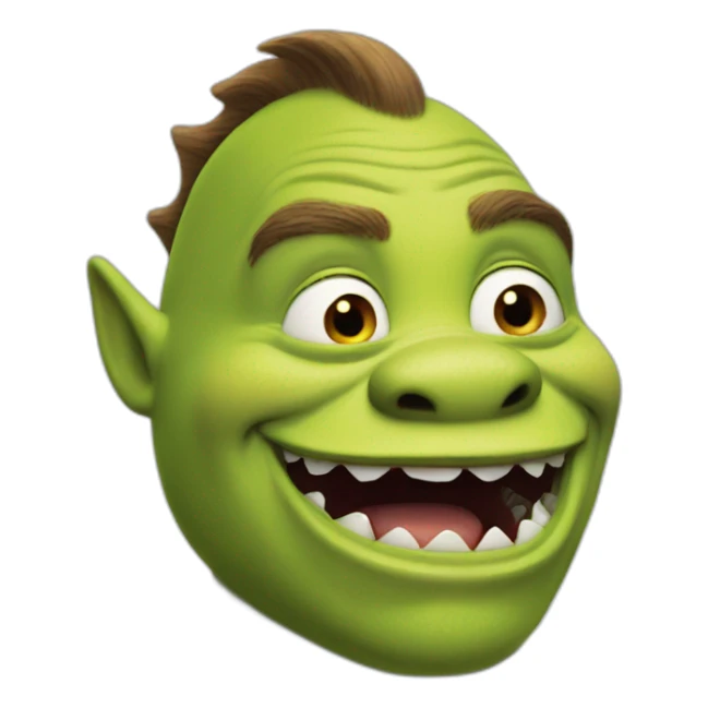 Shrek shark sticker