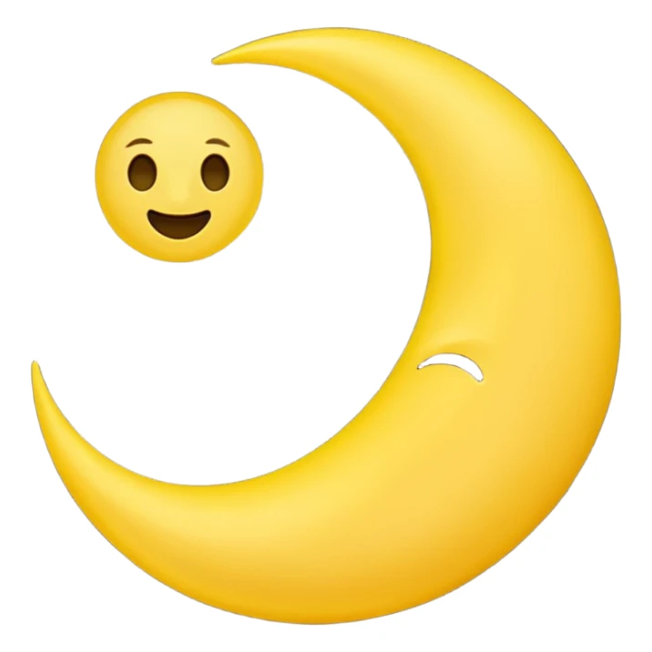 dark crescent moon emoji style with no face no eyes no mouth  sticker